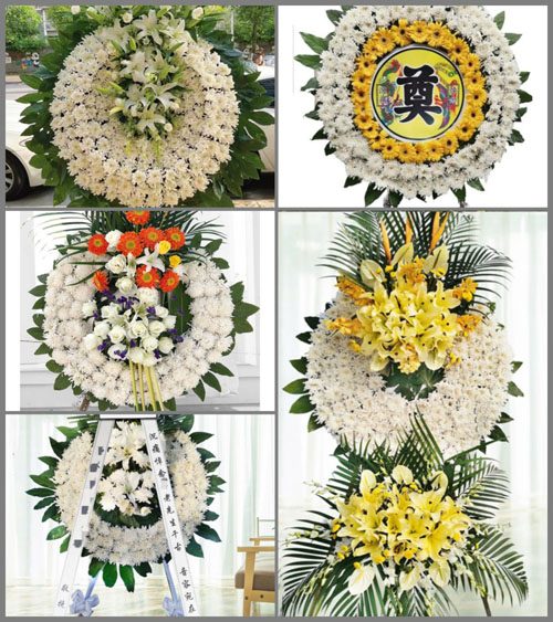 广东梅州市平远县中行镇官坑村花圈速递